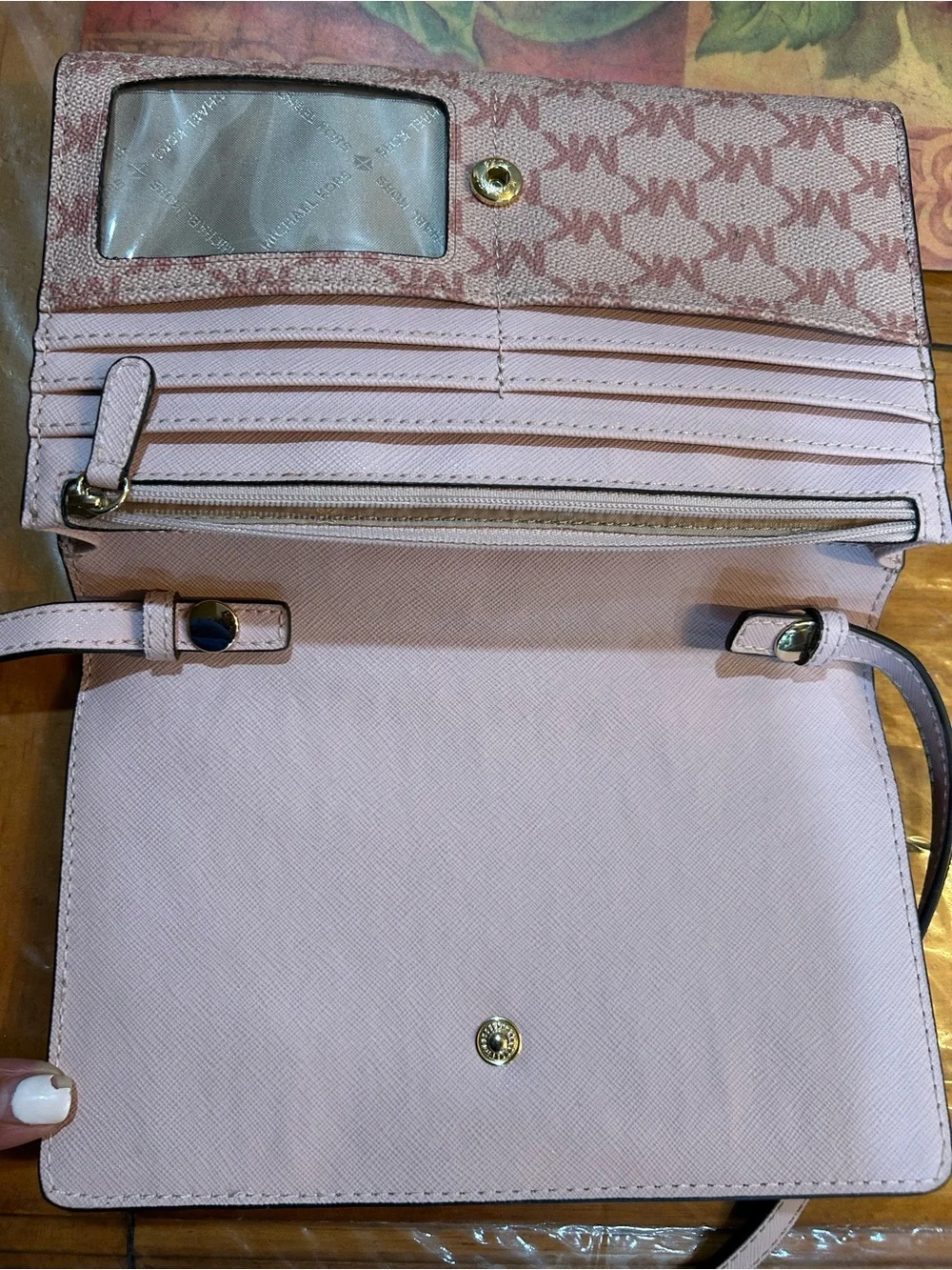 Michael Kors Blush Pink Slim Crossbody Strap